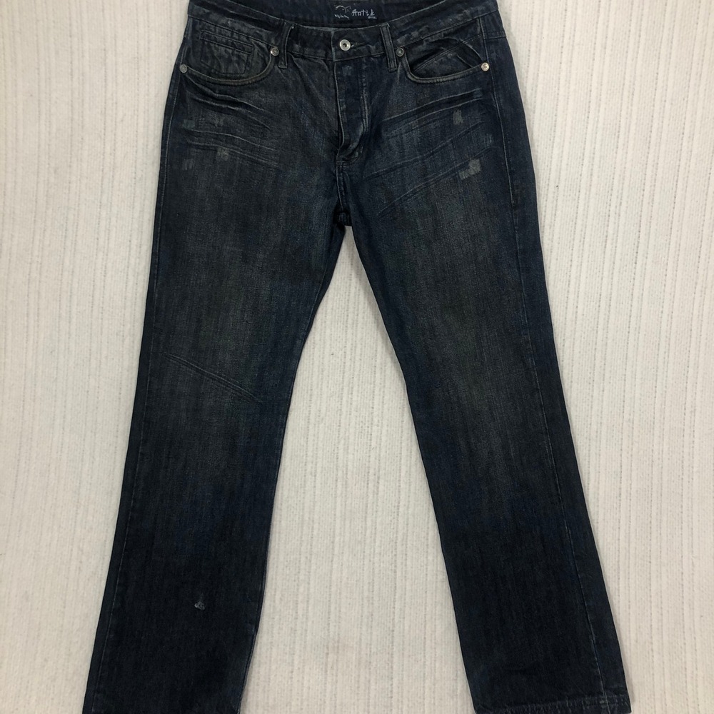VTG Antik Denim 34 Jeans American Flag Rhinestone Pocket Y2K Western Bootcut